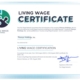 Living Wage Certificate for Flexsys Holdings, Inc.